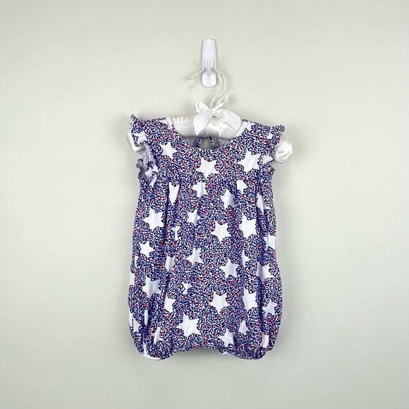 Vineyard Vines Pima Cotton Whale Stars Bubble Romper 6-12 Months - Picture 1 of 8